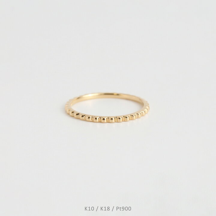 楽天市場】【Polte Ring】 K10/K18/Pt900 ミルグレイン リング 指輪 地  