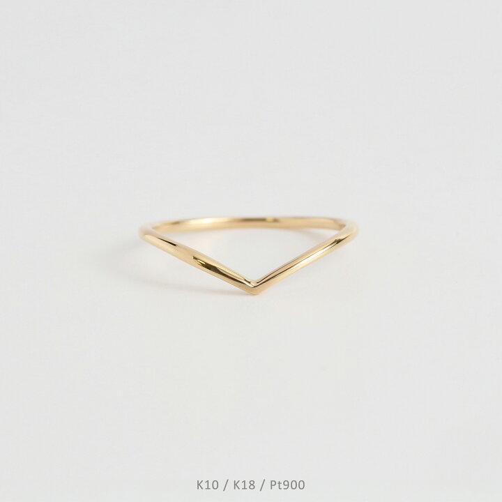 楽天市場】【Radille Ring】 K10/K18/Pt900 Vライン 地金 リング 指輪 