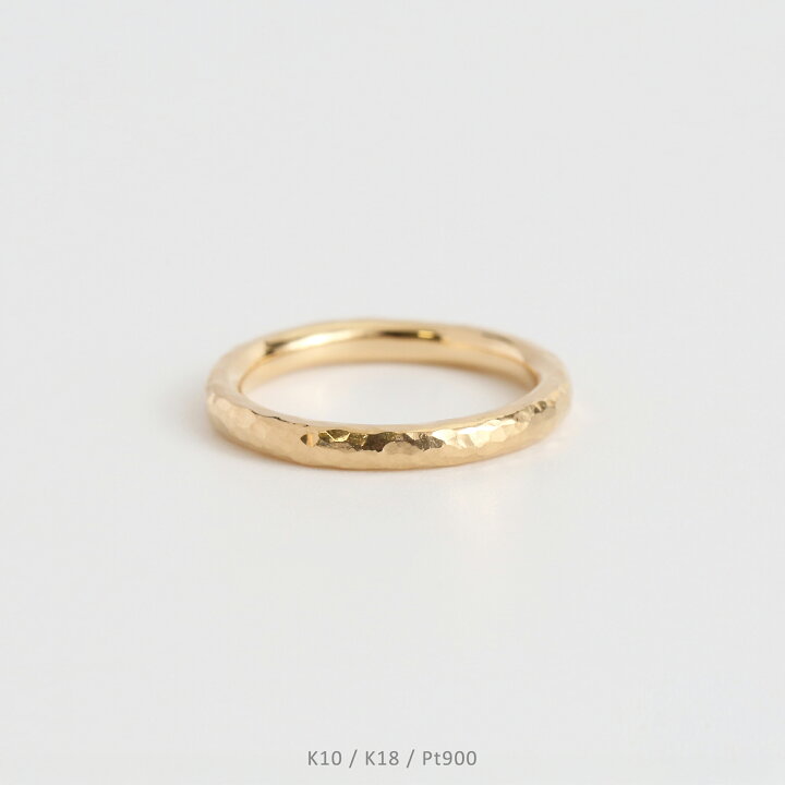 楽天市場】【Nude Ring / Hammer】 K10/K18/Pt900 つち目 地金 リング 
