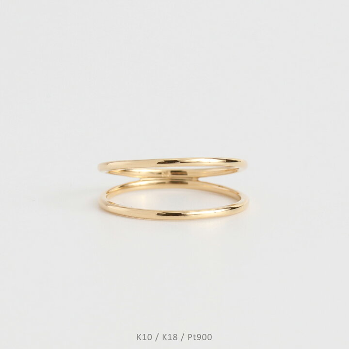 楽天市場】【Athena Ring】 K10/K18/Pt900 ダブルライン 地金 リング  