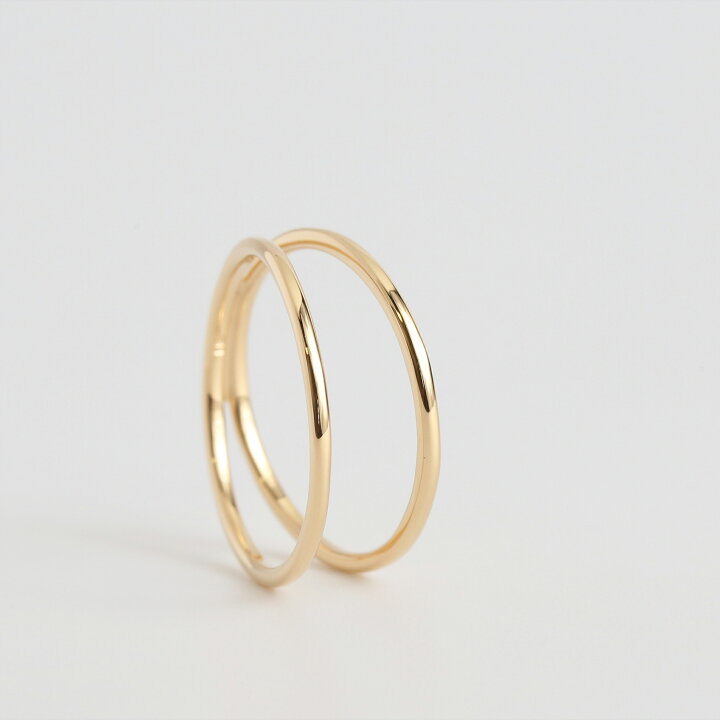 楽天市場】【Athena Ring】 K10/K18/Pt900 ダブルライン 地金 リング  