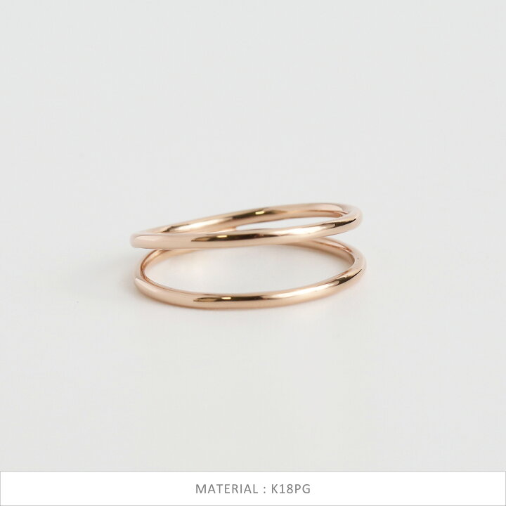 楽天市場】【Athena Ring】 K10/K18/Pt900 ダブルライン 地金 リング  