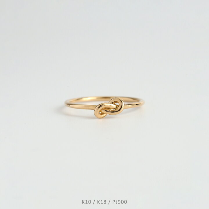 楽天市場】【Knot Ring】 K10/K18/Pt900 結び目 モチーフ 地金 リング 