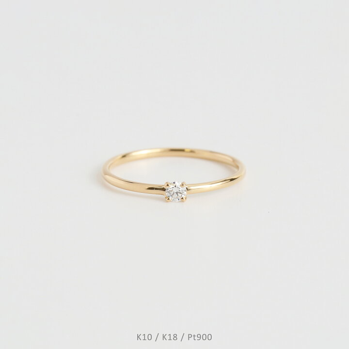 楽天市場】【Nudy Diamond Ring】 K10/K18/Pt900 一粒ダイヤ リング 
