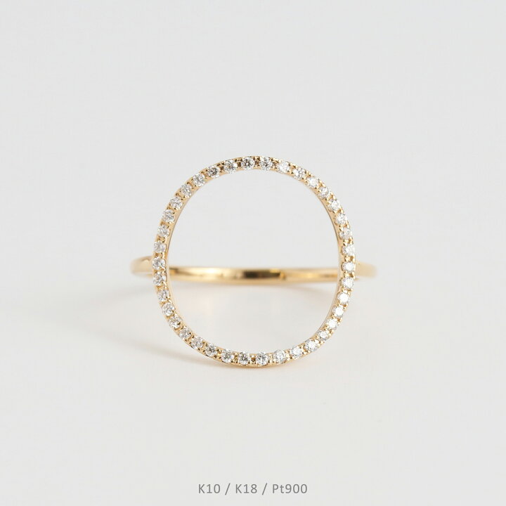 楽天市場】【Circle Diamond Ring】 K10/K18/Pt900 ダイヤモンド  
