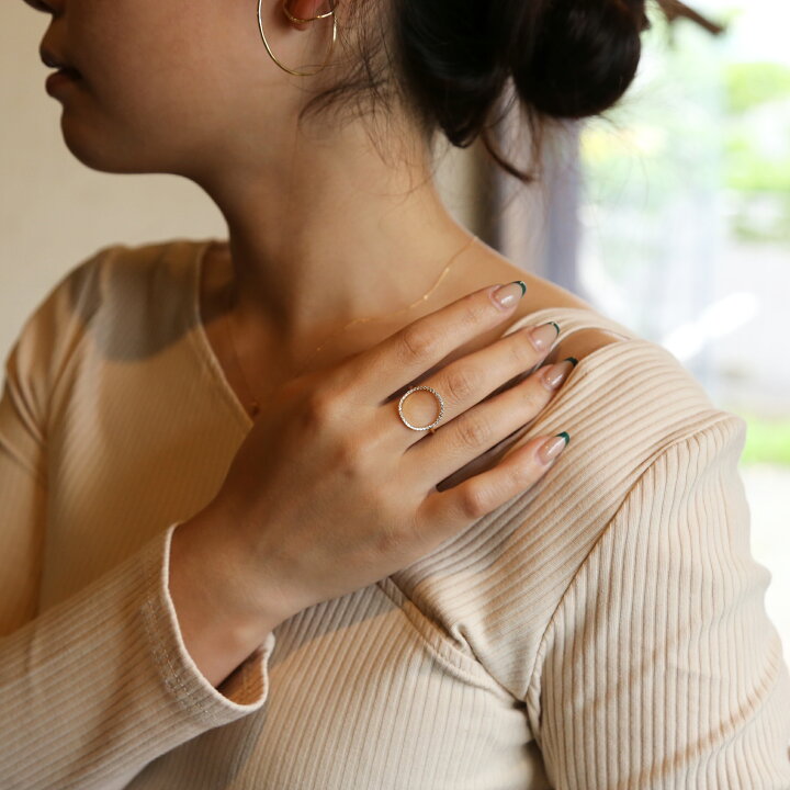 楽天市場】【Circle Diamond Ring】 K10/K18/Pt900 ダイヤモンド  