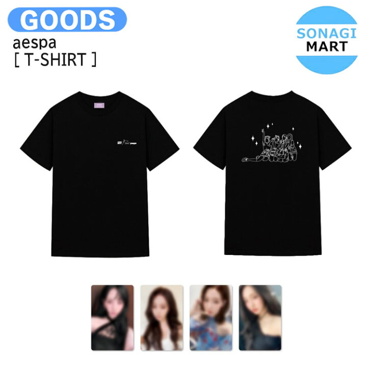 楽天市場】送料無料 aespa [ T-SHIRT ] MY First page POP-UP OFFICIAL 