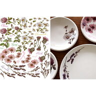 HERB　ハーブ転写紙　A4サイズ（ポーセラーツ用転写紙）・花転写紙・ポーセラーツ用