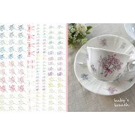 ポーセラーツ 転写紙　白磁用　水彩Baby's breath　かすみ草転写紙♪　A4サイズ　（ポーセリンアート用 …