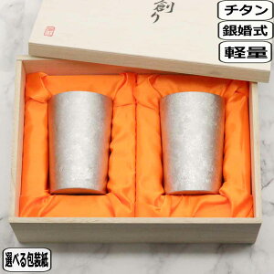 【30日5千円5%OFFクーポン】HORIE ホリエ チタン製二重タンブラー 窯創り ライト シルバー ペアT-09-KMS270ペア 銀婚式 軽量 軽い 保温保冷 カップ コップ 泡立ち ビールグラスアレルギーフリー