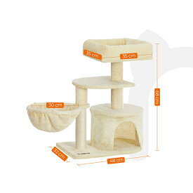 【時間限定 ★5%OFF!】FEANDREA キャットタワー ミニ 子猫やシニア猫にお勧め 省スペース 爪とぎ 高さ68cm【送料無料(北海道 沖縄 離島など除く)】