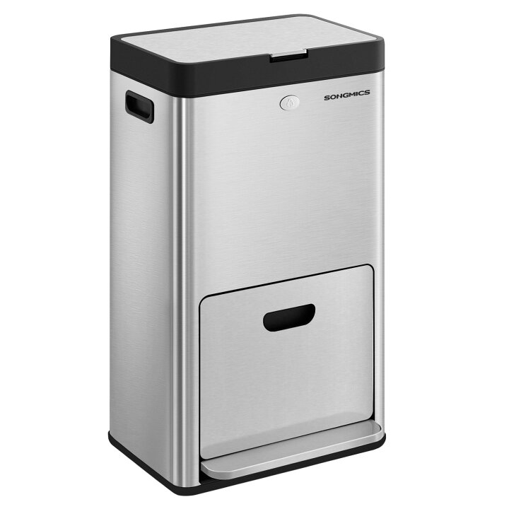 楽天市場】SONGMICS ゴミ箱 2段式3分別 縦型 60L ペダル式キッチン  