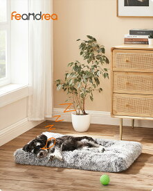 【24H限定 ★5%OFF!】FEANDREA 犬 ベッド 丸洗い ふわふわ 暖かい ペットベッド 四角形 滑り止め キレイ 幅広い用途 中小型犬用 猫用ベッド 防寒対策【送料無料(北海道 沖縄 離島など除く)】
