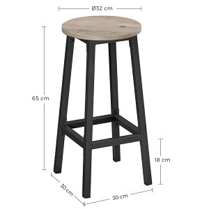 �y15%OFF�� 4/4-10����!!�zVASAGLE�J�E���^�[�`�F�A �o�[�`�F�A 2�r�Z�b�g �ؖڒ� �I�V���� ����65cm �k�� �n�C�X�c�[����������(�k�C�� ���� �����ȂǏ���)