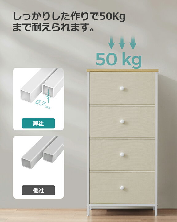 楽天市場】SONGMICS チェスト タンス 収納ラック リビング収納 本棚 