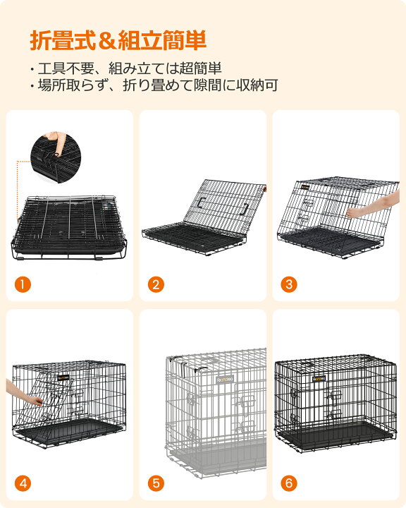 楽天市場】【24H限定 ☆5%OFF!】FEANDREA ペットケージ 犬ケージ 