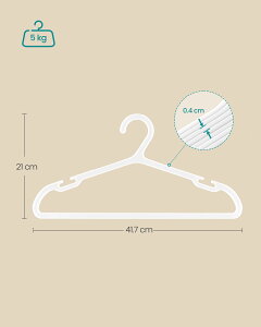 SONGMICS nK[ 50 { Zbg nK[ ׂȂ ߗރnK[ N[[bg [ nK[ vX`bN L̉ݕt @\nK[ ȃXy[XnK[ 41.6cm N[[bgp C