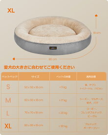 【P10★5%OFF 11日まで!!】FEANDREA ペットベッド 猫 犬 クッション ふわふわ 滑り止め 洗える ペットソファー 可愛いドーナツ型 中小型犬用 マット【送料無料(北海道 沖縄 離島など除く)】