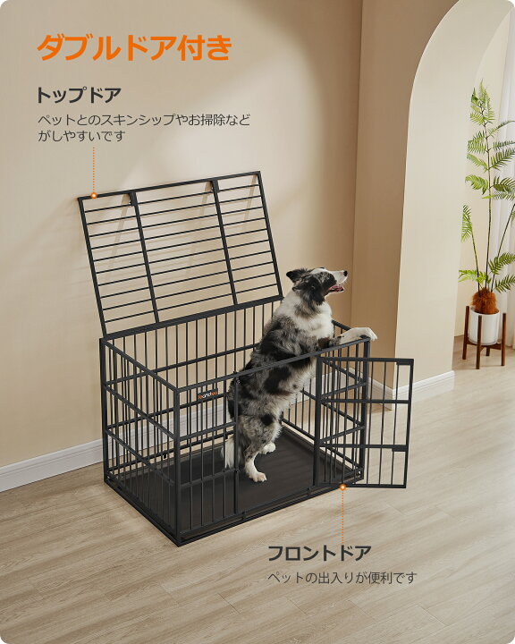 楽天市場】【24H限定 ☆5%OFF!】FEANDREA 犬 ケージ 中型犬 大型犬用 