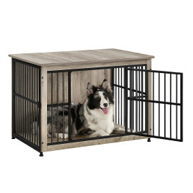【24H限定 ★5%OFF!】FEANDREA 犬ケージ 木目調 ウッディサークル 中型犬 大型犬 インテリア 組立簡単 お掃除簡単 天板付き 送料無料(北海道 沖縄 離島など除く)