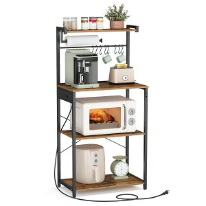 VASAGLE �����W�{�[�h �����W�� �L�b�`�����b�N �R���Z���g�t�� ��60CM �R�[�q�[�o�[�p 4�i���b�N S�t�b�N8�t�� ���I �R���p�N�g�X�y�[�X�Ή��y��������(�k�C�� ���� �����ȂǏ���)�z