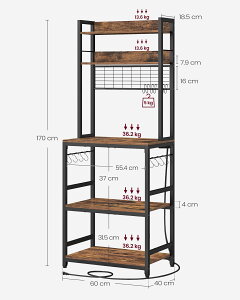 yP10!!!9܂ŁzVASAGLE W{[h 2RZgt 60cm WbN ^WΉ W{[h HI W ωא݌v Lb`[