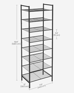 SONGMICS V[bN 8i ^V[bNVFt N[[bg 18[\ gȒP  44.6x30.5x128.5cm (kC  ȂǏ)