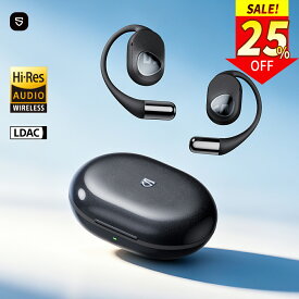 【紛失保証付き】ワイヤレスイヤホン オープンイヤー SOUNDPEATS GoFree 2S 耳掛け型 ハイレゾ LDAC Bluetooth 6.0 15.4mmドライバー 高音質 AI通話ノイズ低減 マルチポイント 最大30時間再生 空気伝導 耳掛け スポーツイヤホン 運動用 ランニング 片耳使用 専用アプリ対応