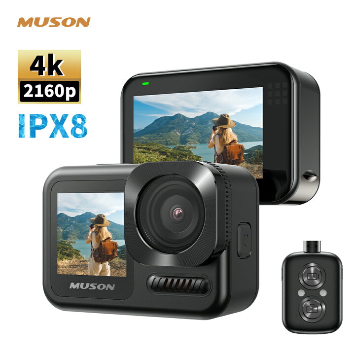楽天市場】【IPX8本機防水20M】アクションカメラ 4K 60fps 48MP 