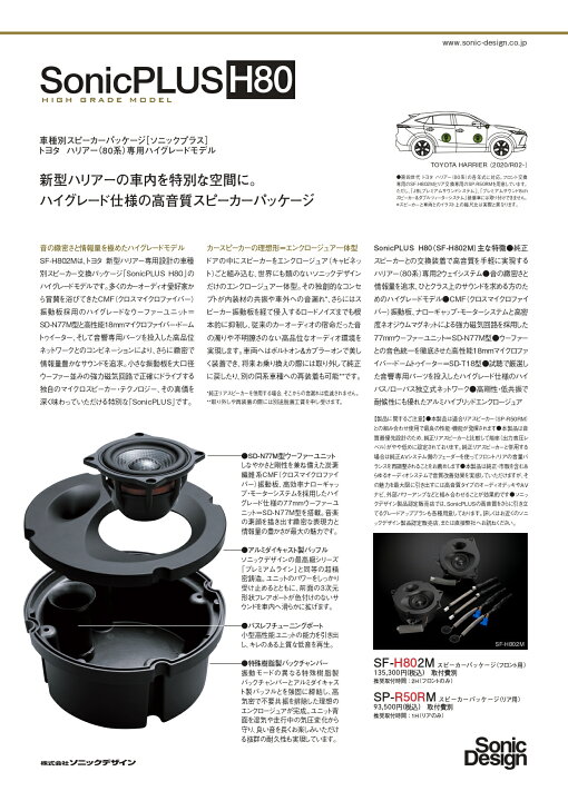 楽天市場】トヨタ ハリアー 80系 専用フロントスピーカー