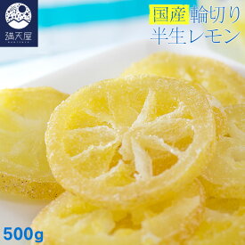【訳あり】国産 輪切り 半生レモン 500g（ 国産レモン ドライフルーツ レモンピール 檸檬 ）