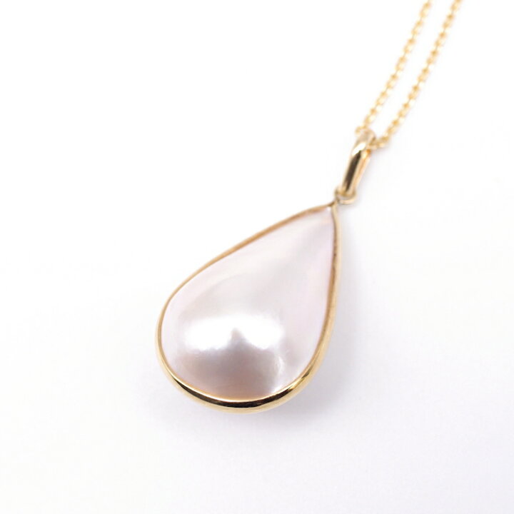 楽天市場】マベパール ペンダント K18 ホワイト系 真珠 シンプル  