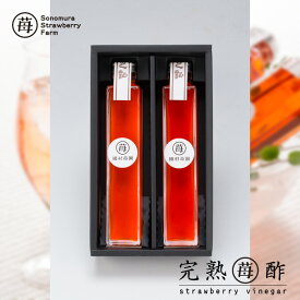 【農家直送】完熟苺酢 200ml×2本 農家秘伝の製法で作ったいちごの飲むお酢♪ お中元 調味料 フルーツ酢 熊本県産の完熟さちのか使用 国産いちご
