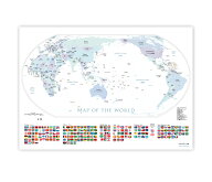 【送料無料】イコールアース図法 世界地図 ポスター　パステル調　国や大陸の本当の面積比がわかる｜ A1…