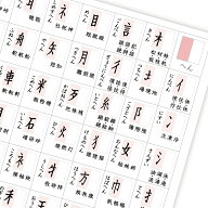 部首 一覧表 完全防水 下敷き 漢字 A4サイズ 小学生 中学生 高校生 知育 角丸　ソノリテ