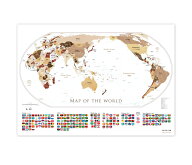 【送料無料】イコールアース図法 木目調 国や大陸の本当の面積比がわかる世界地図 ポスター｜ A1サイズ …
