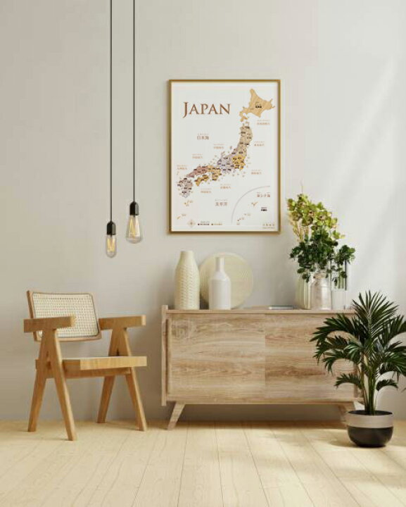 ランキング多数入賞 英語 日本語表記のインテリア性の高い爽やかな知育ポスター 日本地図セット サイズ 日本地図 木目調 A1サイズと 知育 日本語表記 おしゃれな寄木風 A1世界地図 世界地図 セット 室内用