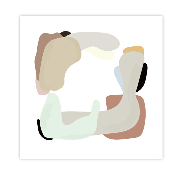楽天市場】アートポスター アブストラクト ファミリー Family 50x50cm 