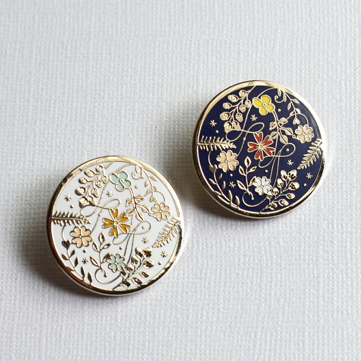 楽天市場】ラウンドフラワーの ピンバッジ おしゃれ アクセサリー 