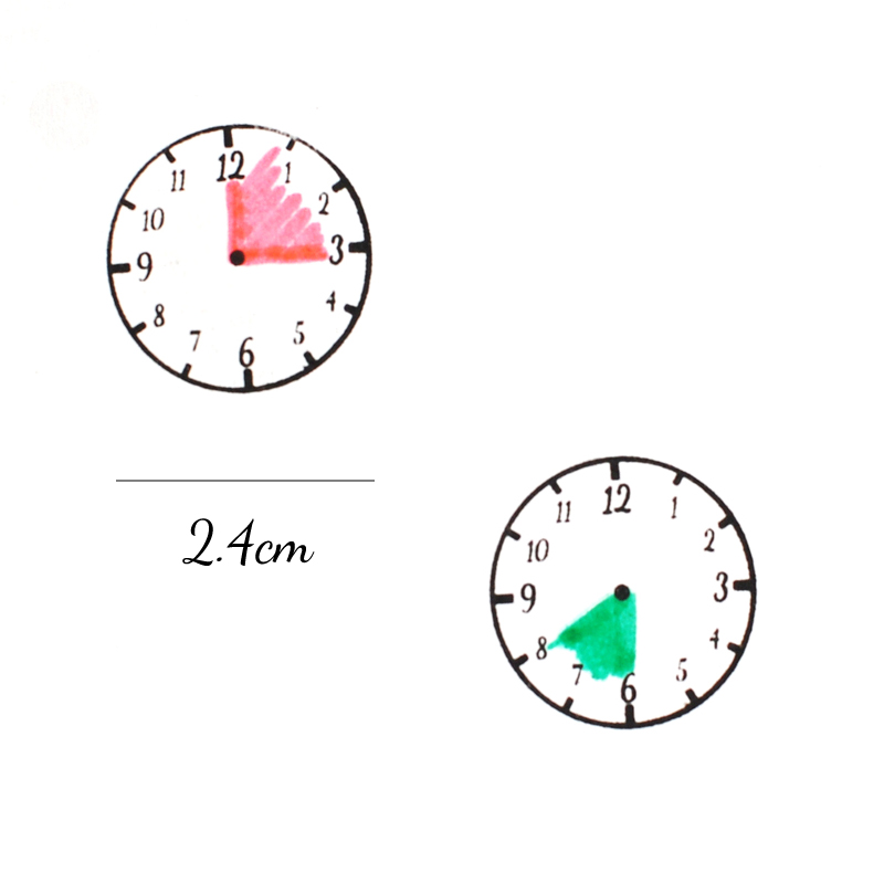 楽天市場】インクのいらない時計スタンプ（小） 2.4センチ 手帳の 