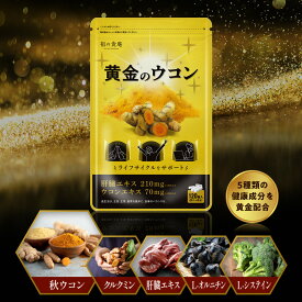 【在庫過多のため★見切り品セール】違いが分かる黄金配合 ウコン サプリ 約1ヶ月分 送料無料 お酒 サプリ サプリメント うこん 秋ウコン 飲み会 酒 クルクミン 肝臓エキス オルニチン システイン