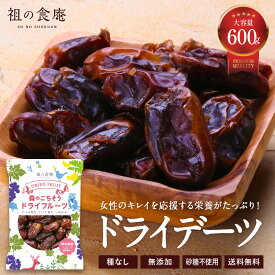 【無添加/砂糖不使用】ドライデーツ（種なし）600g ドライフルーツ ナツメヤシ メール便【受賞記念セール】