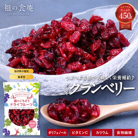 無着色 保存料不使用 アメリカ産ドライクランベリー450g アントシアニン ジュース スムージー 美容 栄養 よりどりまとめ買いクーポン対象商品！