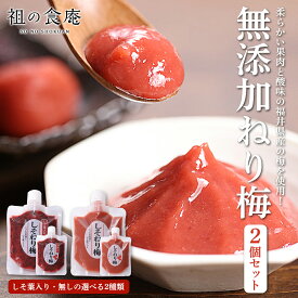 送料無料 無添加ねり梅 110g×2個セット 国産梅　国産うめ　ねり梅(練り梅) 調味料 梅干し しそ梅 お取り寄せ グルメ【ご飯のお供】【朝食】【弁当】