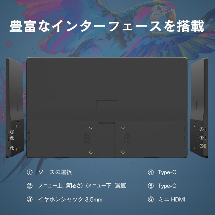 楽天市場】2025新型 モバイルモニター 15.6インチモニター PC用 