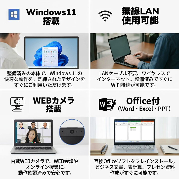 楽天市場】中古ノートパソコン 第7世代 Core i5 Windows11 Pro WPS 
