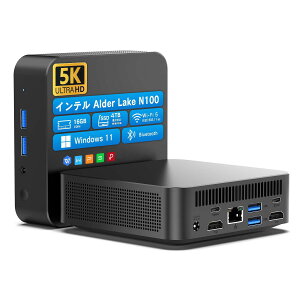 X[p[SALEiIfXNgbv p\R ~jPC miniPC Ce Intel 12 Alder Lake N100 mini pc ő3.4GHz 𑜓x UHD 5K fXNgbvpc Windows11 WPS 16GB DDR4 SSD 1TBő VETESA ȃXy[X 