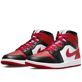 NIKE【ナイキ】 WMNS AIR JORDAN 1 MID ウィメンズ エア ジョーダン 1 ミッド BQ6472-079 ブラック/ジムレッド 国内正規品♪