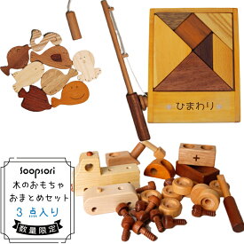 木のおもちゃ おまとめ3点セット 2歳 3歳 知育玩具 工具おもちゃ マグネットおもちゃ 魚つりおもちゃ タングラム 車 組立 男の子 女の子 木製 保育園 幼稚園 キッズルーム 託児室 無着色 天然木