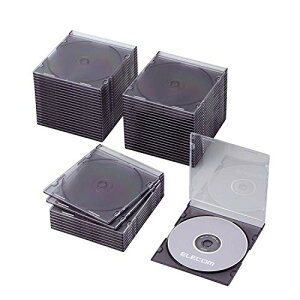 �G���R�� DVD CD�P�[�X �v���P�[�X �X���� 1�����[ 50���p�b�N �N���A�u���b�N CCD-JSCS50CBK ��������